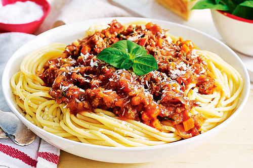 طرز تهیۀ اسپاگتی با گوشت
